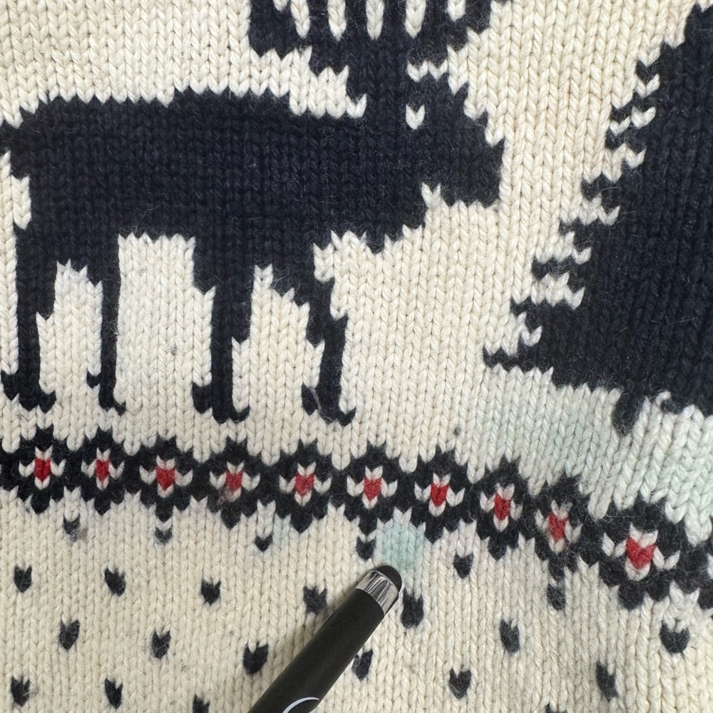 Vintage Polo Ralph Lauren Winter Moose Pullover Sweater Cashmere Angora Men's M - Picture 9 of 16